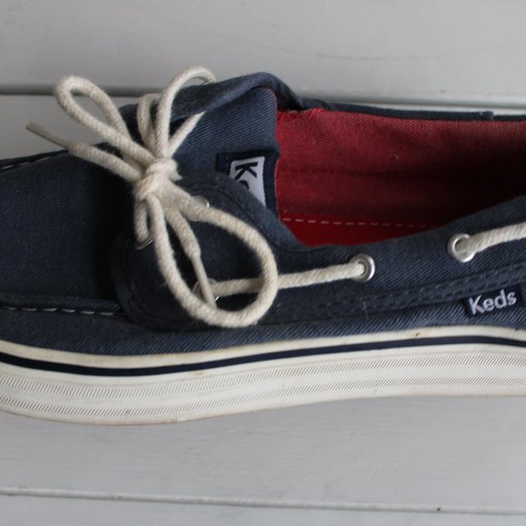 Blue Keds Slip On Boat Shoes, Women's Size 7 - Picture 5 of 6